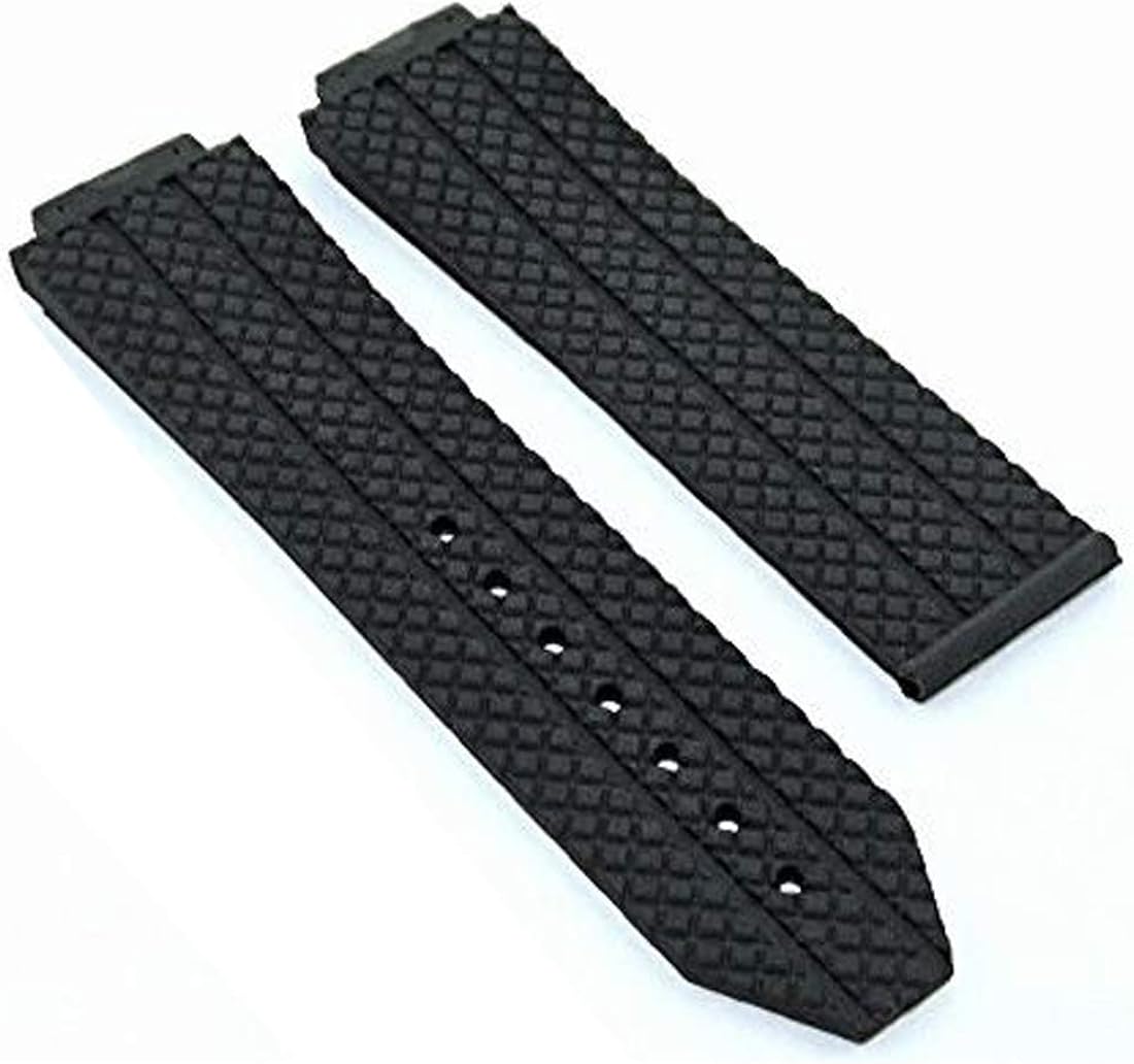 Compatible 26mm x 19mm Black Strap to Fit Hublot Big Bang Tier Men's