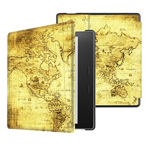 Fintie Slim Case for Kindle Oasis (9th Generation, 2017 Release ONLY) - Premium Slim Shell Protective Cover with Auto Wake/Sleep for Amazon All-New 7" Kindle Oasis E-Reader, Ancient Map