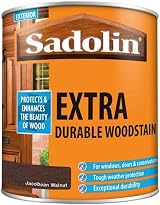Sadolin EXTRA Woodstain 1L Jacobean Walnut Durable Exterior Wood Stain view 2