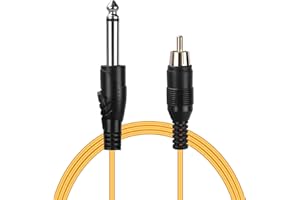ATOMUS Tattoo RCA Connector Clip Cords Silicone Wire Cord for Motor Machine Power Supply Orange