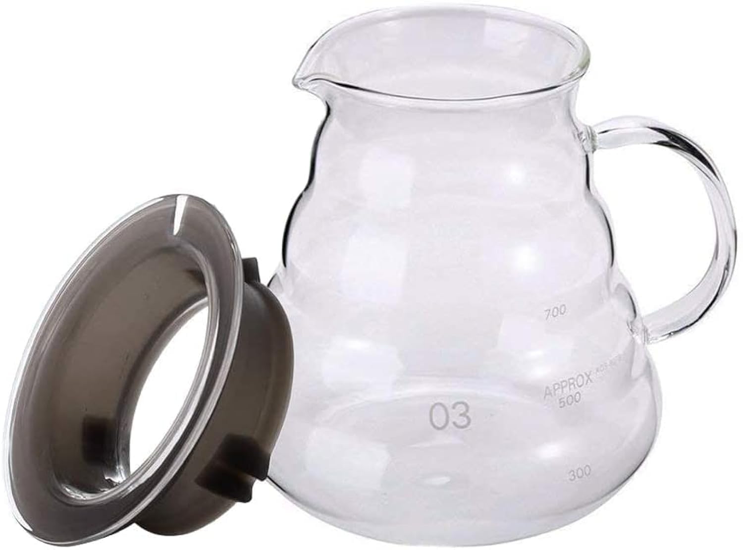 Photo 1 of 800ml Clear Glass Range Coffee Server,Standard Glass Coffee Carafe, Coffee Pot
