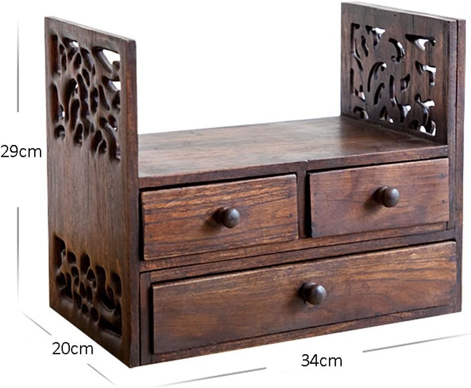 Amazon Com Creative Retro Solid Wood Bookshelf Drawers Home