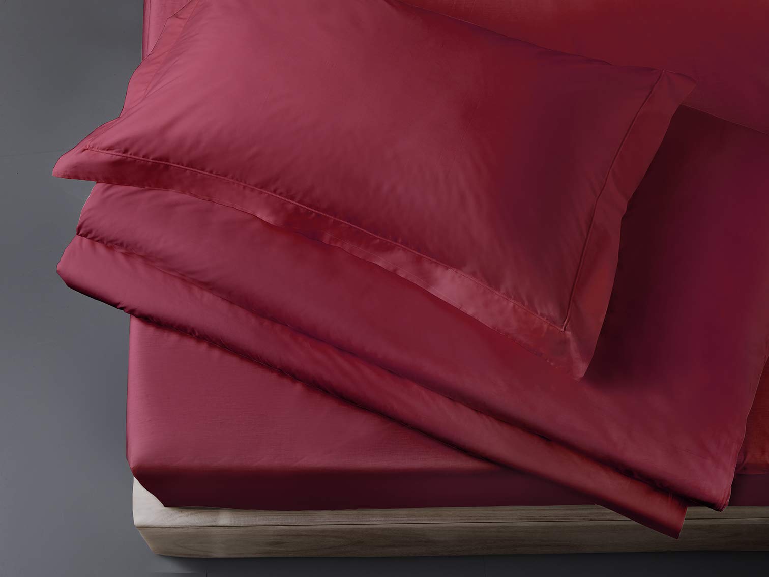 NK HOME ENNEKAPPA1876 COLOR BED SET WITH DOUBLE DUVET COVER Queen-size bed Red Scarlet