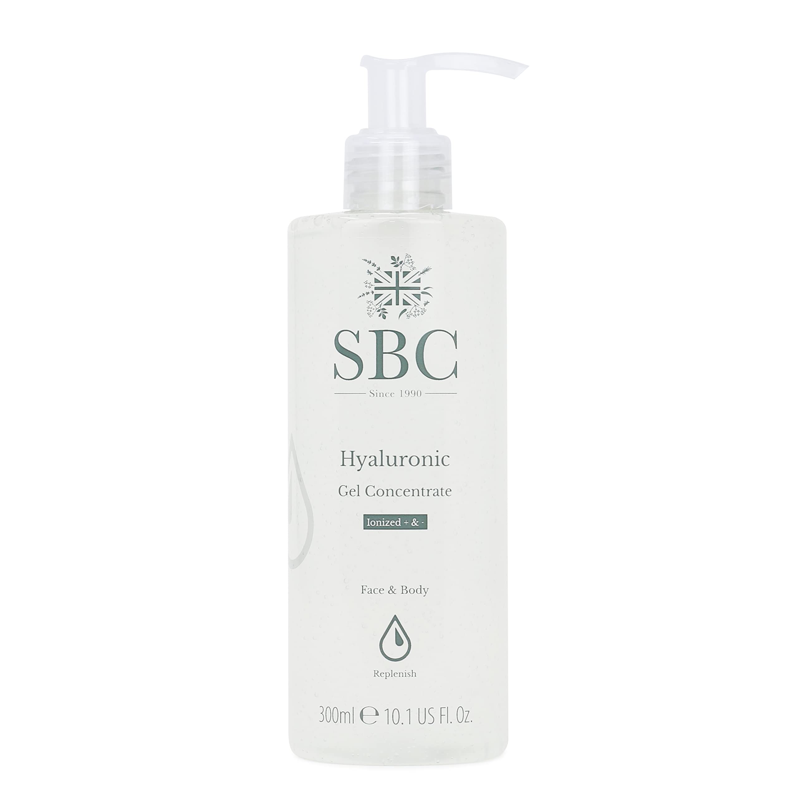 SBC Skincare Hyaluronic Gel Concentrate 300ml - Hydrating Face and Body Moisturiser, Replenishishes Moisture and Helps Reduce the Appearance of Fine Lines