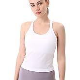 sphinx cat Womens Ribbed Workout Crop Tops with Built in Bra Yoga Racerback Tank Top Slim Fit