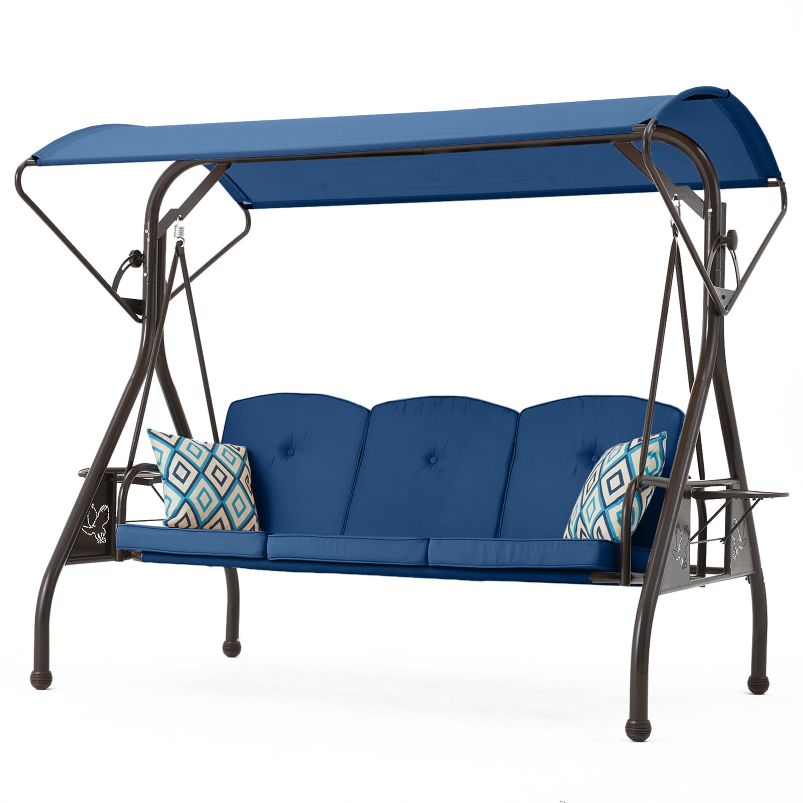 Covered Swing For Outside 800LB Capacity Patio Swing With Canopy