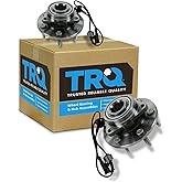 TRQ Front Left and Right Wheel Bearing and Hub Assembly Set 2 Piece Compatible with 08-13 Chevrolet Silverado 1500 4WD 07-13 GMC Sierra 1500 4WD 07-14 Chevrolet Tahoe 4WD 07-14 GMC Yukon 4WD