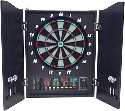 HYZXK Juego de gabinete de Tablero de Dardos electrónico con 15 & rdquo