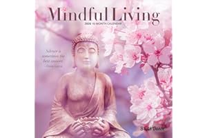 Mindful Living | 2026 7 x 14 Inch (Hanging) Monthly Mini Wall Calendar | Brush Dance | Art Quotes Photography Inspiration