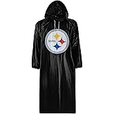 Pittsburgh Steelers Waterproof Rain Poncho for Adults, Sporty Rain Poncho for Men and Women, with Elastic Sleeves and Drawstring Hood for extra protection. Rain Coat for Rainy Weather. Rain Jacket