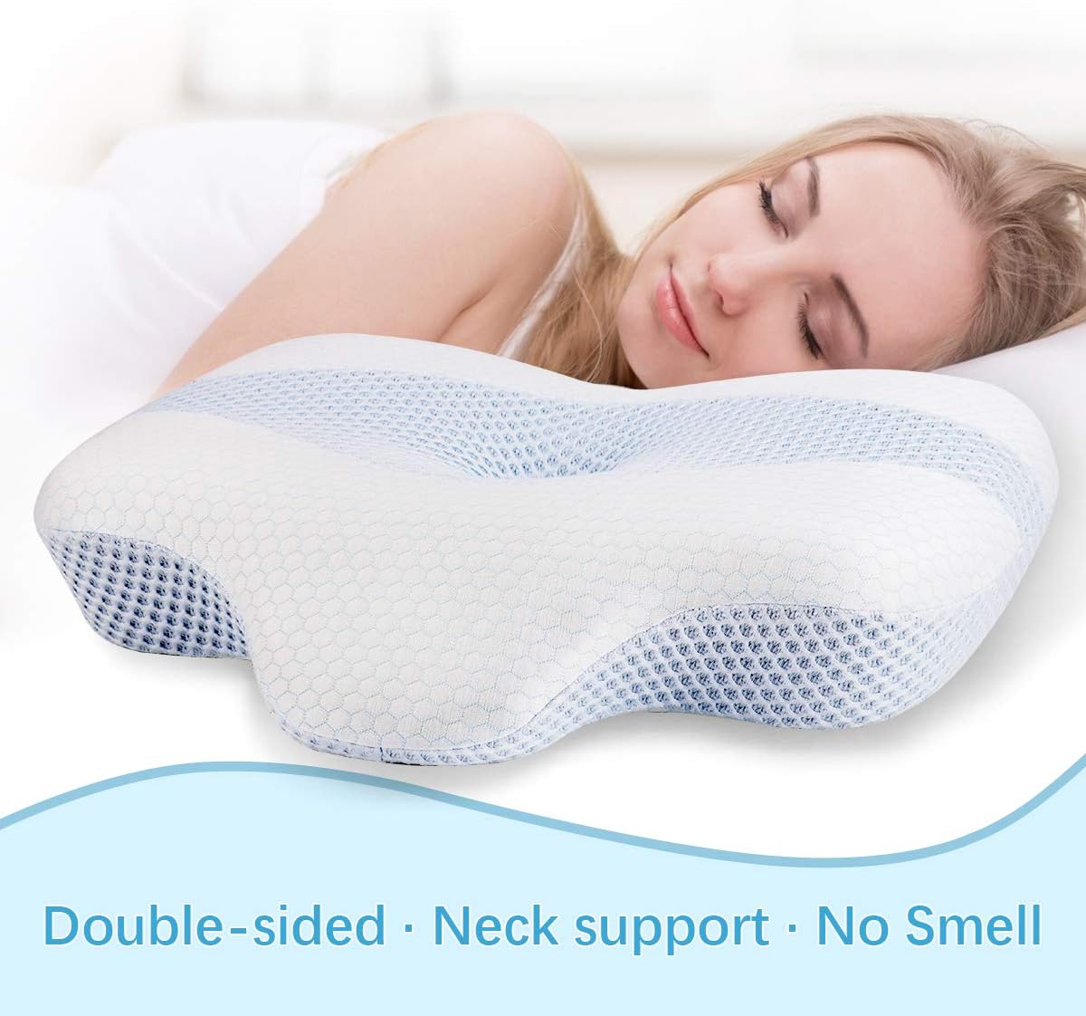 Hanseu Contour Memory Foam Pillow,Cervical Pillow with Neck Support