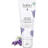 Babo Botanicals Calming Lavender Body Lotion - Relaxing Chamomile & Lavender - Vegan- For all ages- Scented with Lavender fragrance