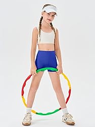 Haloumoning Girls Athletic Shorts Kids High Waisted