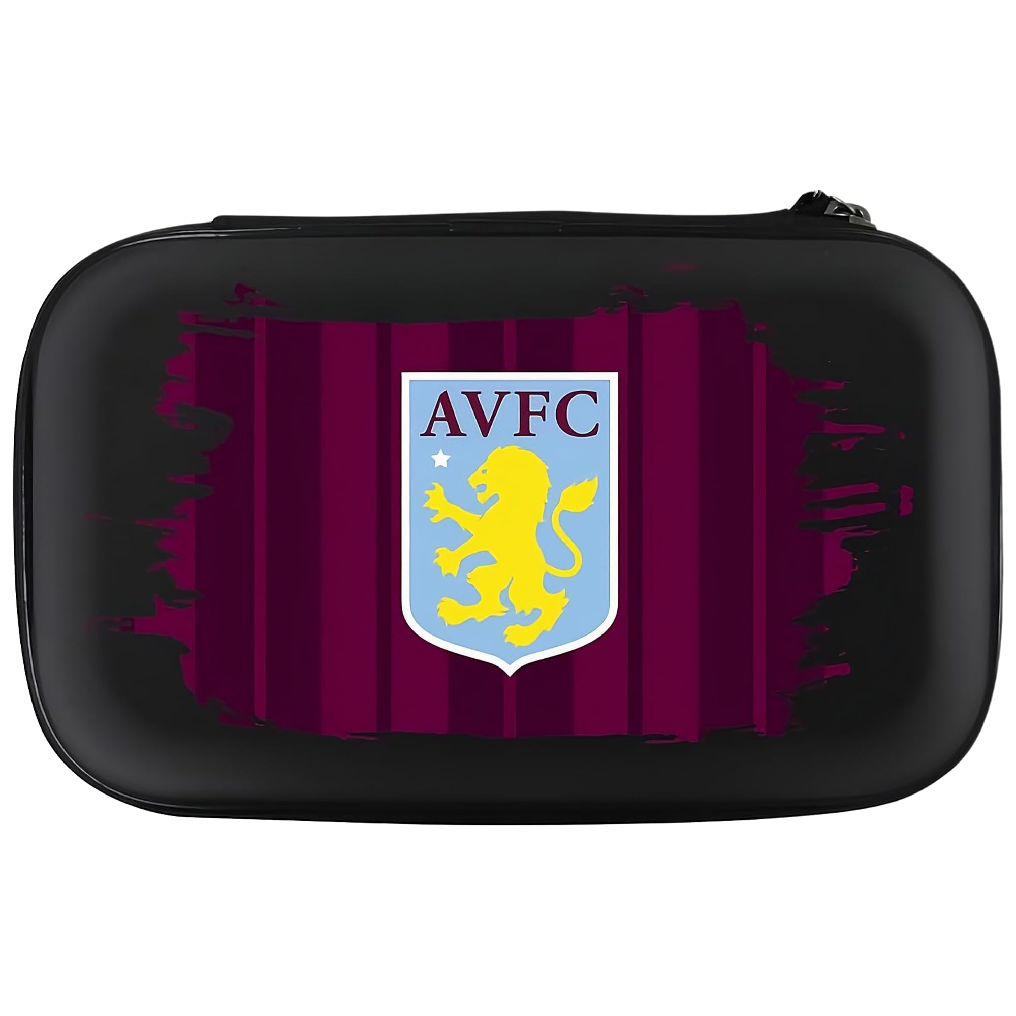 FOCO Officially Licensed Aston Villa Football Club Villans FC Dart Case Storage Wallet, Vertical Stripe, Black (W482)