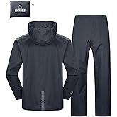 Outdoor Ventures Packable Rain Suit for Men Lightweight Waterproof Breathable Rain Gear for golf Rain Jacket Pants