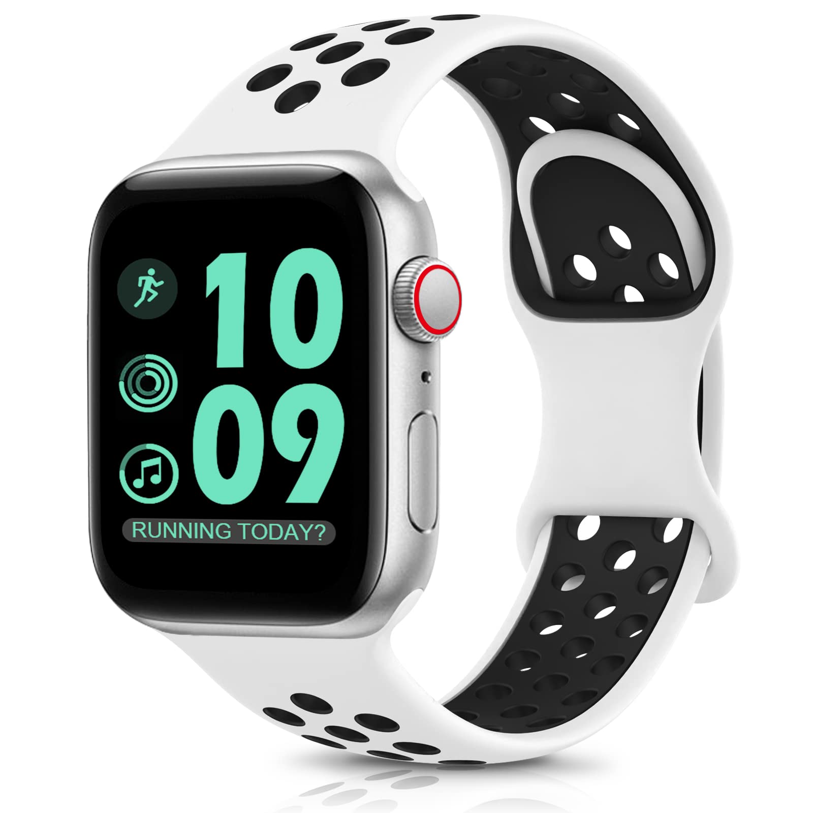 DigiHero Sport Straps Compatible with Apple Watch Straps 44mm 46mm 42mm 40mm 45mm 41mm 38mm 49mm Women Men, Breathable Soft Silicone for iWatch Series 11 10 9 8 7 6 5 4, Ultra SE 3 2 1
