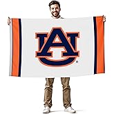 Auburn Tigers College Sports Printed Flag - NCAA Licensed - Nylon - School Banner (White) (3' x 5')