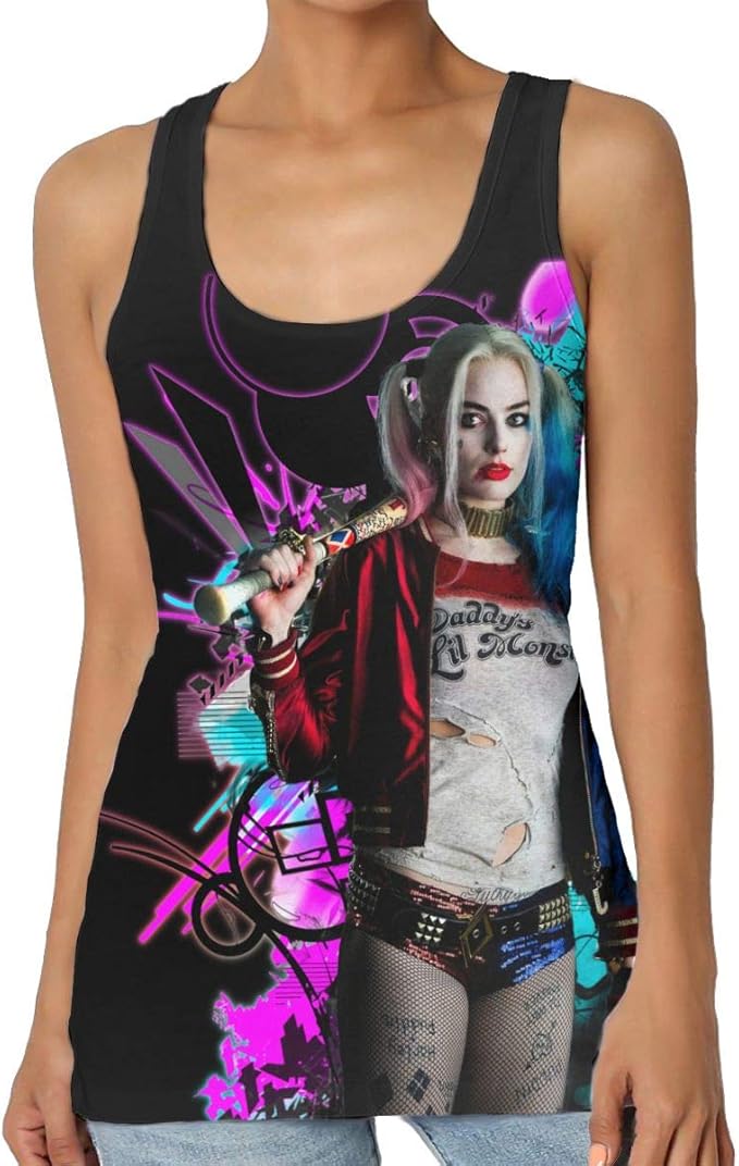 SineRich HarleyQuinnStand Women's Sleeveless Vest Shirt