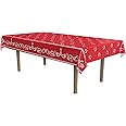 Beistle Heart Table Cover - 54x108 Inch Valentine's Day Party Tablecloth With Heart Pattern