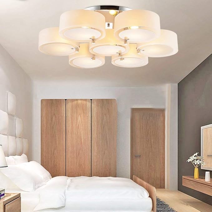 FMOGE Luz de Techo Redonda iluminación Interior Moderna para Sala de