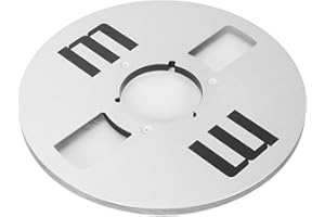 1/4 inch 10.5 inch Open Reel Aluminum Sound Tape Takeup Reel for Recording, 4 Holes Empty Reel, Silver