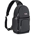 MOSISO Camera Sling Bag, DSLR/SLR/Mirrorless Camera Backpack Case Shockproof Photography Backpack with Tripod Holder & Removable Modular Inserts Compatible with Canon/Nikon/Sony/Fuji, Space Gray