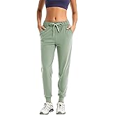 Trryln Women's Joggers Pants with Pockets Drawstring Running Sweatpants Workout Casual Tapered Pants