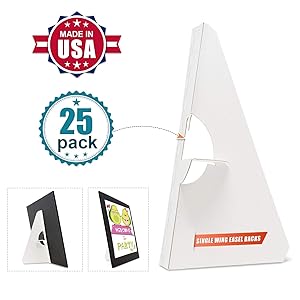 Easel Stand Lineco White Single Self-Stick Chipboard Easel Backs 25/Pkg-Wing, 9" – Framer Supply Table Top Easel Stand