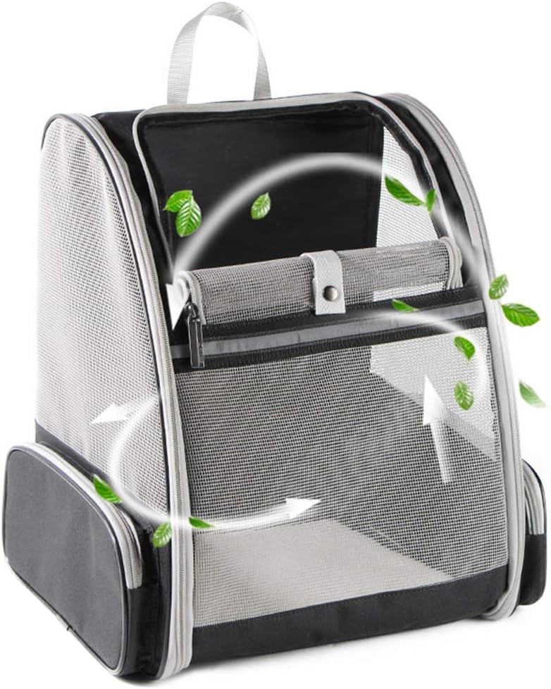 Cat Backpack Carrier, Full Ventilation Pet Carrier Backpack for Cats and Small Puppy, Airline Approved Cat Carrying Backpack for Travel and Hiking
