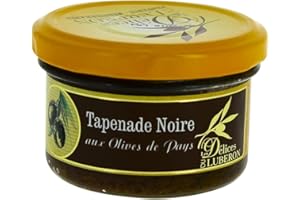 DELICES DU LUBERON Black Olive Spread, Tapenade Noire aux Olives de Pays, Les Delice du Luberon