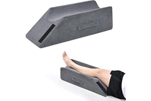 TANYOO Velvet Leg Pillows for Knee Ankle Surgery Recovery Leg Elevation Pillow for Broken Foot Good for Knee Pain Relief Medium Size for Children and Short Persons Dark Grey