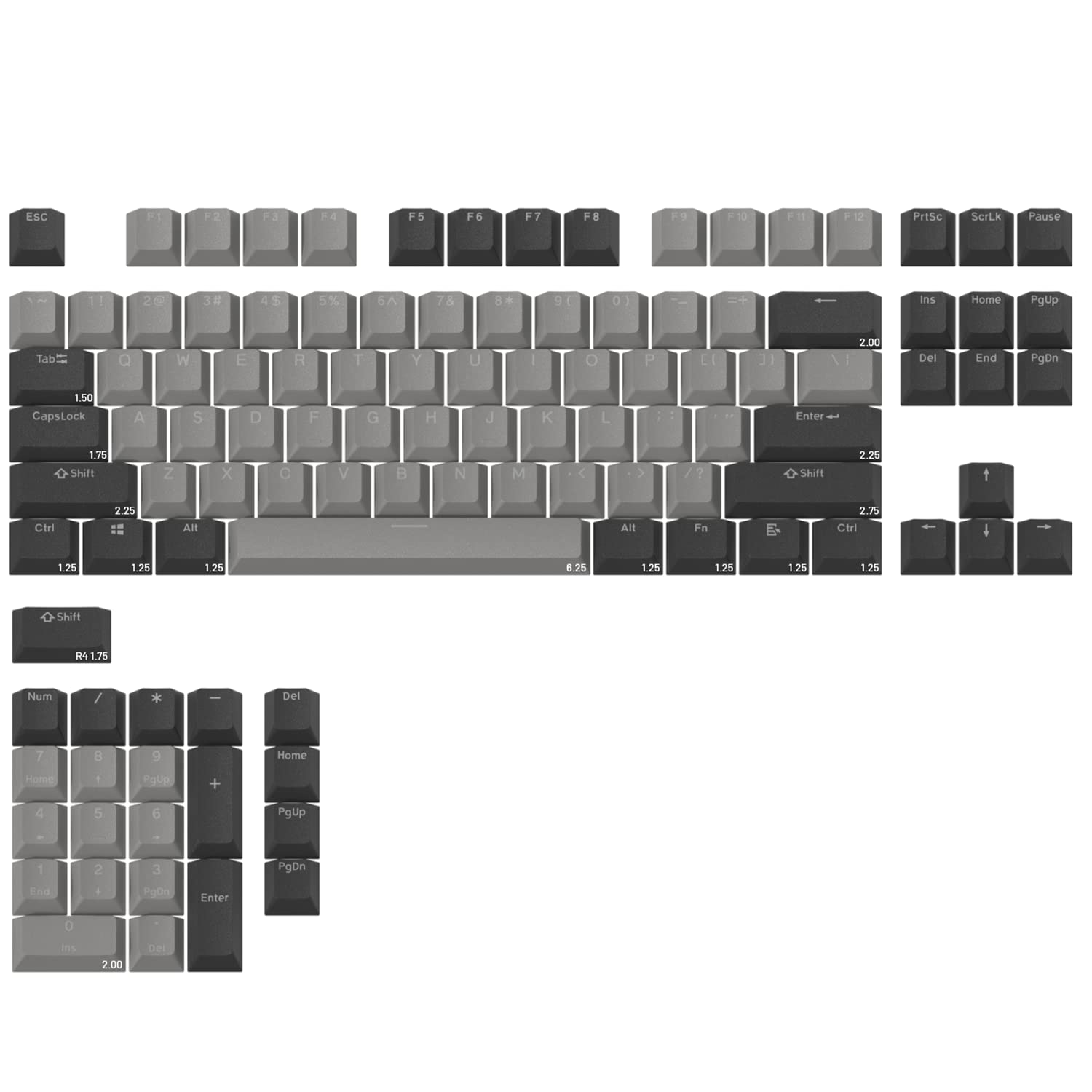 DROP Skylight Series Keycap Set — Doubleshot PBT, OEM Profile, Shine-Through, Backlit, for Cherry MX Switches & Clones, and CTRL, ALT, ENTR, TKL, and 61, 87, 104, and 108-key layouts (Slate)