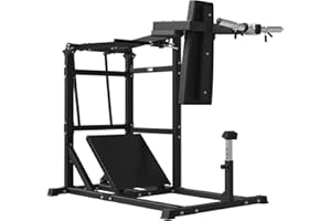 GMWD Pendulum Squat Machine, Plate Loaded Hack Squat Machine, Lower Body Strength Training, Leverage Squat Machine Home Gym