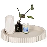 Cathyeen Oval Tray for Coffee Table Decor, 13" Concrete Coffee Table Tray, Table Centerpieces Decorative Trays for Home Decor, Modern Decorative Trays, Centerpiece Trays, Gray