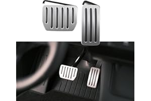 TPARTS Aluminum Self-Flip Lock Performance Pedal Sets Accelerator Brake Pedals Cover for Tesla Model 3 & Model Y Non-Slip Protector Accessories Foot Pedal Pad Replacement