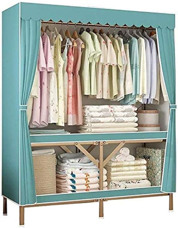HWG Canvas Wardrobe Portable Wardrobe Closet Cloth Fabric Wardrobe With