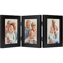 Frametory 4x6 Triple Picture Frames, Trifold Photos