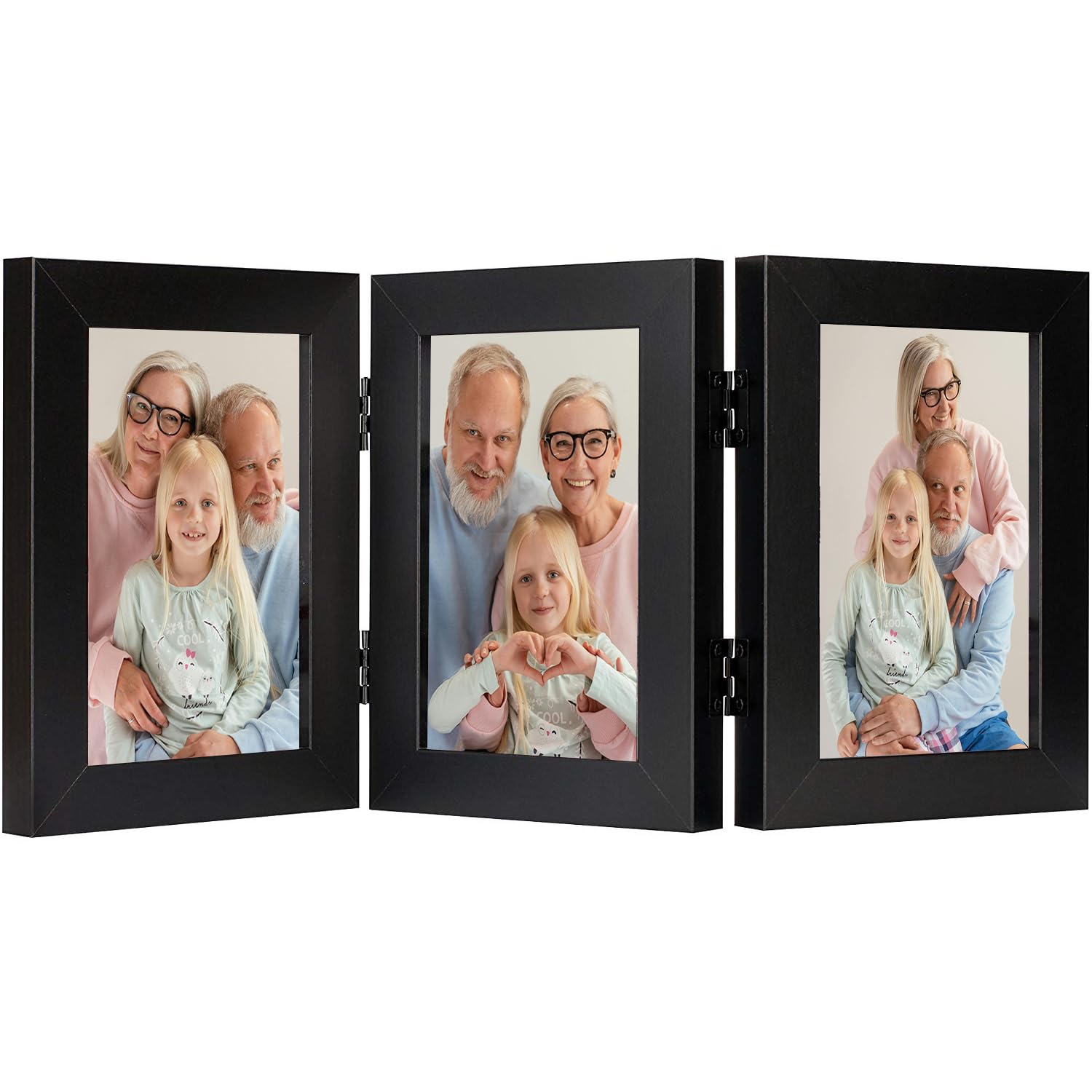 Frametory 4x6 Triple Picture Frames, Trifold Photos
