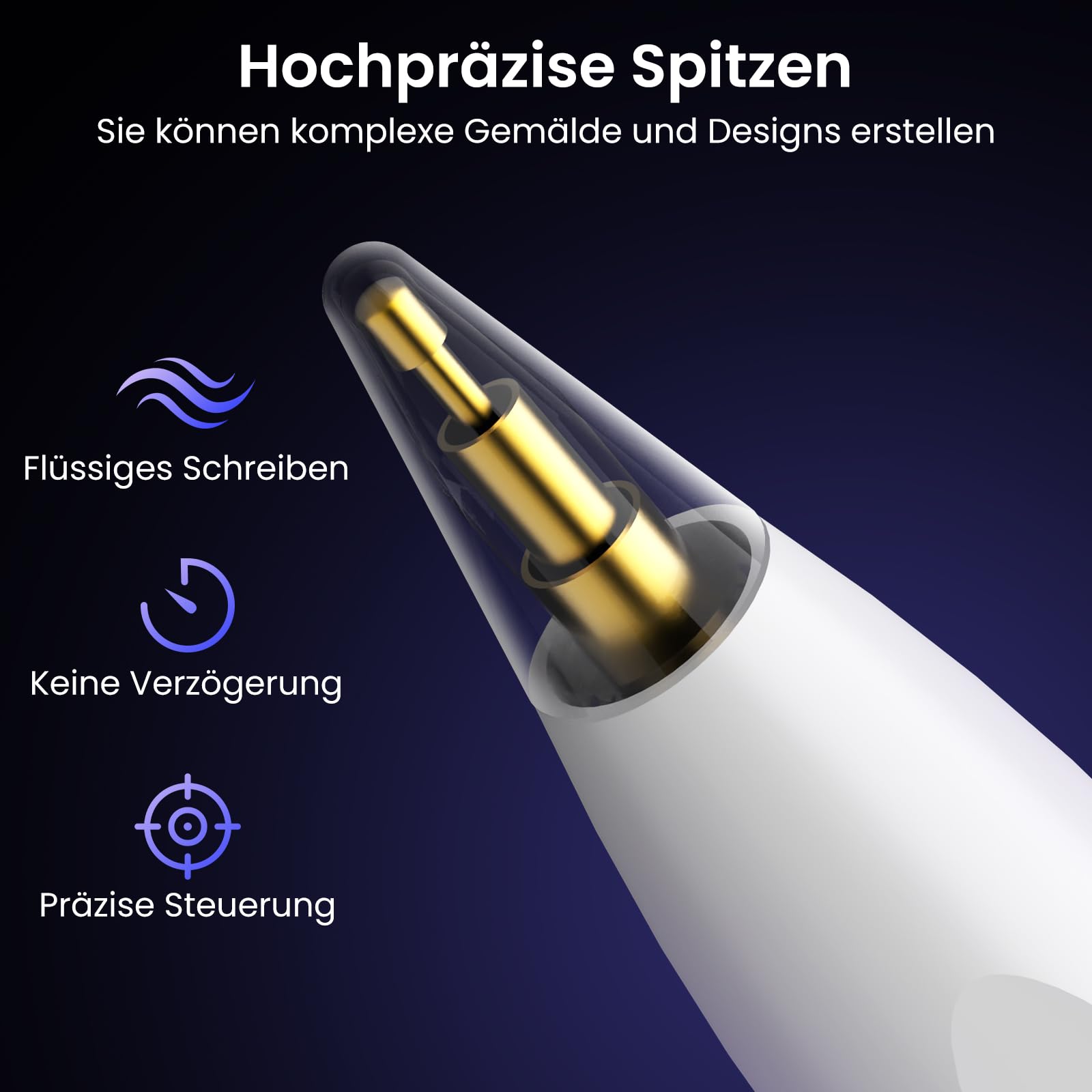 Mixoo Stylus Pen für iPad Apple2018-2026 ipad Stift 3X Schnelleres Laden/Arbeit11st. Handflächenablehnung/Neigungssensitivität,Kompatibel mit iPad11(A16)/10/9/8/7/6,Pro11/12.9/13'',Air3-5/Mini5/6/7 4