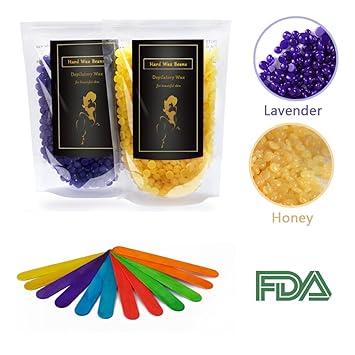 Buy Hard Wax Beans Hair Removal Hot Wax Beads With Wax Applicator