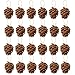 Coobey 24 Pieces Pine Cones Ornament Natural PineCones With String Pendant Crafts for Gift Tag Tree Party Hanging Decoration (Natural)