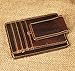 Le'aokuu Genuine Leather Magnet Money Clip Credit Card Case Holder Slim Wallet