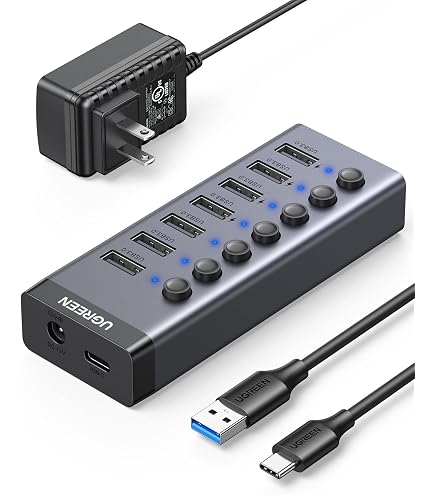 Micro-Mark Just Plug #JP5680 Hub lumineux séquençant, 1 litre, acrylique, éclairage de train, hub USB, hub lumineux de séquençage