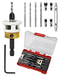 Gubeter Carbide Tipped Countersink Drill Bits Set