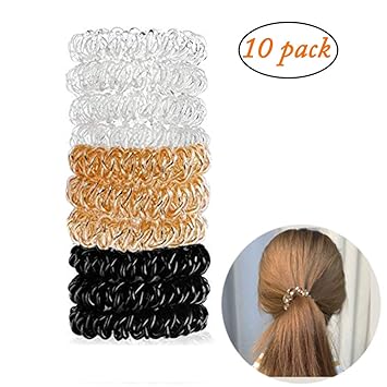 Amazon Com Hair Coil 10 Piece Spiral Hair Tie No Crease