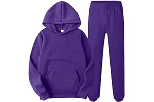 JMMSlmax Unisex 2 Piece Sweatsuit Set Men Women Oversized Long Sleeve Hood Pullover Athletic Suit for Sports Casual Jogging