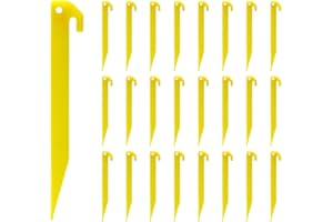 GDLPZM 24pcs 9 inches Plastic Tent Pegs Durable Spike Hook Awning Camping Caravan Pegs Accessory,Plastic Tent Stakes Suitable for Outdoor Lawn, Beach,Garden Decoration and Fixation
