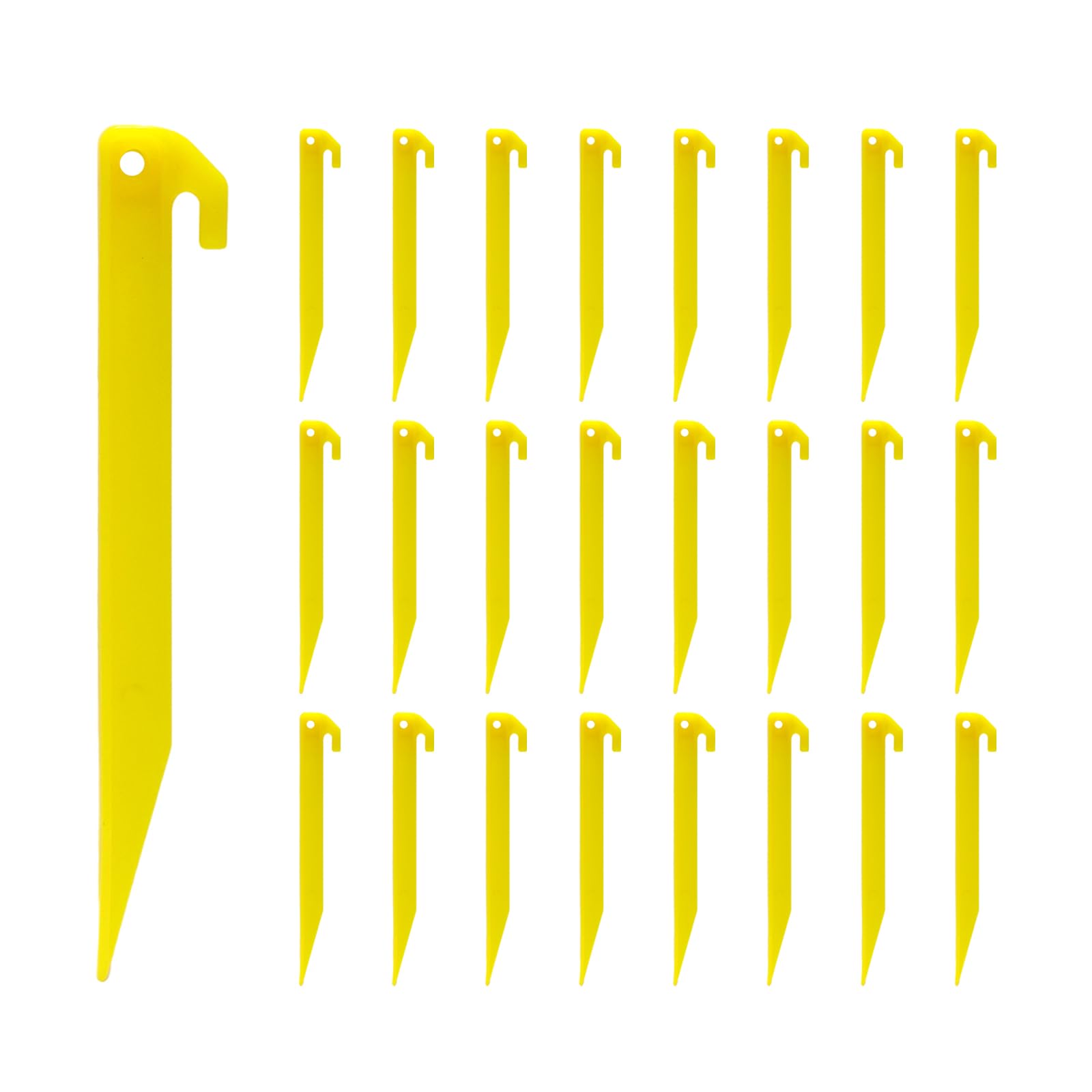 24pcs Plastic Tent Pegs Durable Spike Hook Awning Camping Caravan Pegs Accessory