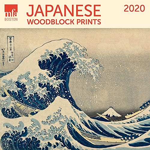 Japanese Woodblocks MFA Boston Wall Calendar 2020 Monthly January-December 12'' x 12"