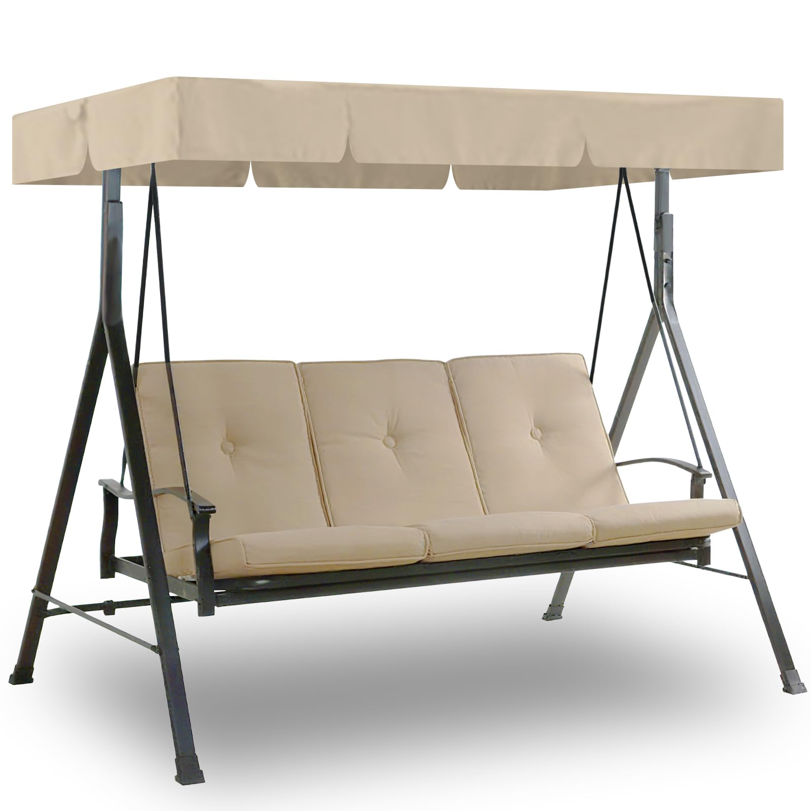 Photo 1 of Swing Canopy Replacement - Heavy Duty 600D Oxford Cloth Top Cover, UV Block & Waterproof Sun Shade with Anti-Fade Fabric, Easy Install for Callimont Park Swing (Top Cover Only)